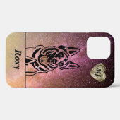 Deutscher Shepherd iPhone Case personalisierbar (Rückseite (Horizontal))