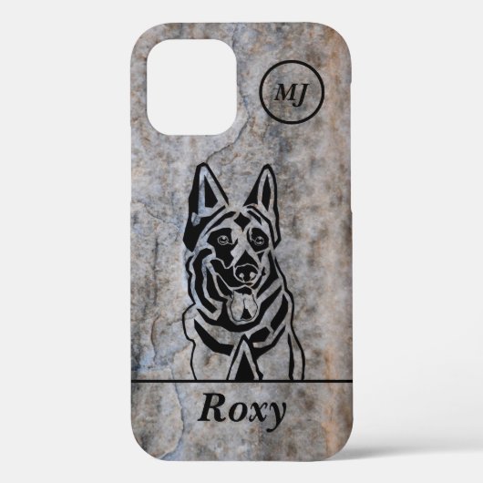 Deutscher Shepherd iPhone Case personalisierbar (Rückseite)