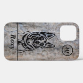 Deutscher Shepherd iPhone Case personalisierbar (Rückseite (Horizontal))