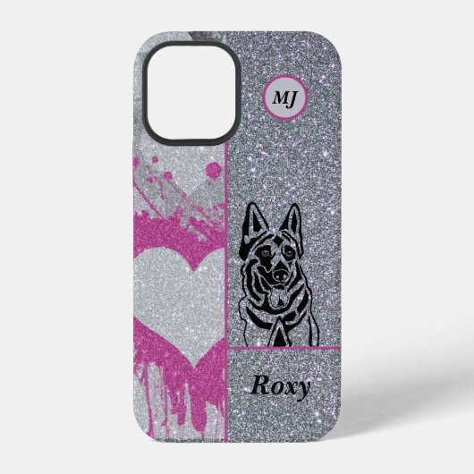Deutscher Shepherd iPhone Case personalisierbar Hülle (Rückseite)