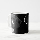 DEUTSCHER SHORTHAIR ZEIGER-SCHWARZWEISS-FOTO-TASSE KAFFEETASSE (Vorderseite Links)