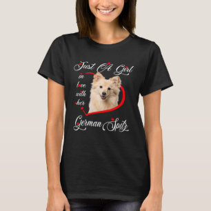 Deutscher Spitz Ein Mädchen Das Nur Seine Hunde Li T-Shirt