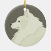 Deutscher Spitz Keramik Ornament (Hinten)