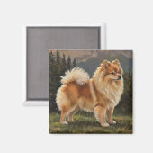 Deutscher Spitz Magnet (Vorderseite/Rückseite)