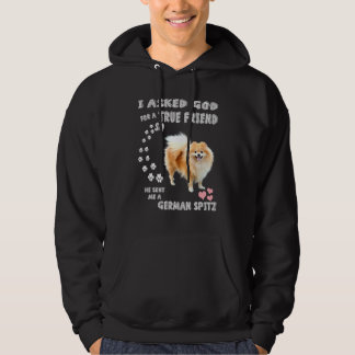 Deutscher Spitz Mama Fluffy Dog Vater Druck Niedli Hoodie