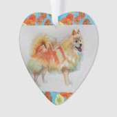 Deutscher Spitz Spitz Hund Weihnachtsschmuck Ornament (Vorderseite)