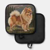 Deutscher Spitz Topflappen (Vorderseite/Rückseite)