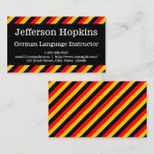 Deutscher Sprachlehrer-Visitenkarte Visitenkarte (Vorne/Hinten)