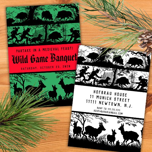 Deutscher Stil Mittelalterliches Fest Wild Game Di Einladung