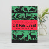 Deutscher Stil Mittelalterliches Fest Wild Game Di Einladung (Stehend Vorderseite)