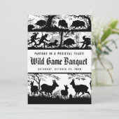 Deutscher Stil Mittelalterliches Fest Wild Game Di Einladung (Stehend Vorderseite)