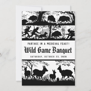 Deutscher Stil Mittelalterliches Fest Wild Game Di Einladung