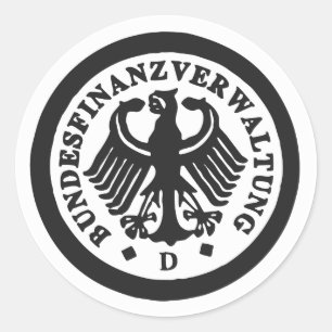 Deutscher Tab Runder Aufkleber