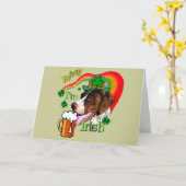 Deutscher Tag kurzhaariger Zeiger-St. Patricks Karte (Gelbe Blume)