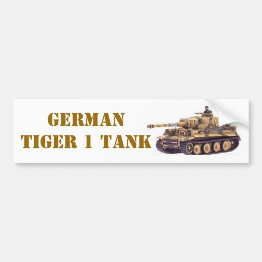 DEUTSCHER TIGER 1 TANK AUTOAUFKLEBER (Vorne)