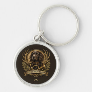 Deutscher Wachtelhund  , Jagd-Logo Schlüsselanhänger