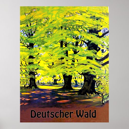 Deutscher Wald, deutscher Wald im Sommer Poster (Vorne)