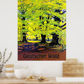 Deutscher Wald, deutscher Wald im Sommer Poster (Küche)