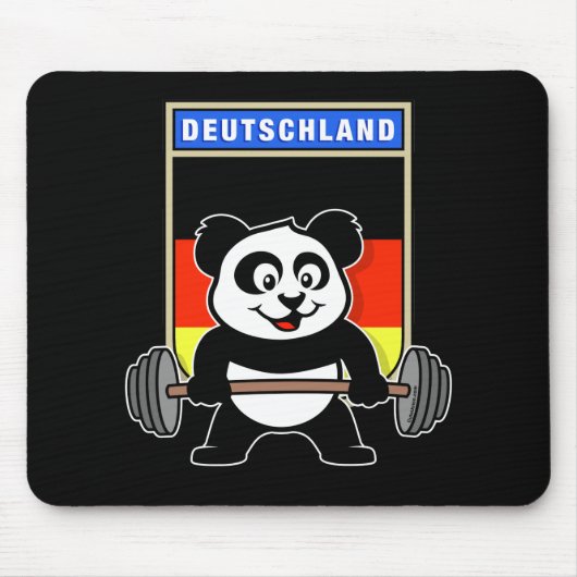 Deutscher Weightlift Panda Mousepad (Vorne)
