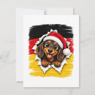 Deutscher Weihnachts-Dackel Einladung