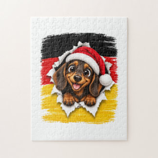 Deutscher Weihnachts-Dackel Puzzle