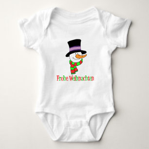 Deutscher Weihnachts-Schneemann Baby Strampler