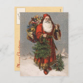 Deutscher Weihnachtsmann Feiertagspostkarte (Vorne/Hinten)