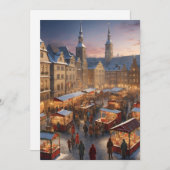 Deutscher Weihnachtsmarkt Feiertagskarte (Vorne/Hinten)