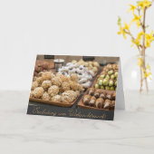 Deutscher Weihnachtsmarkt Karte (Gelbe Blume)