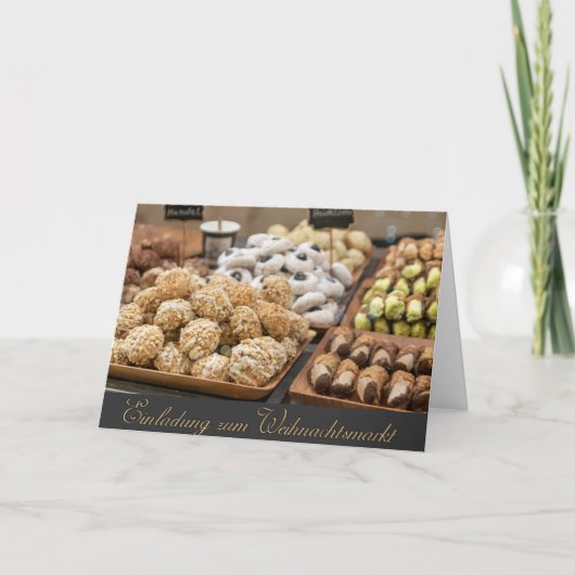 Deutscher Weihnachtsmarkt Karte (Vorderseite)