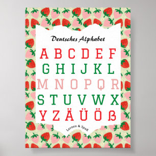 Deutsches Alphabet lernen & Spaß  Poster