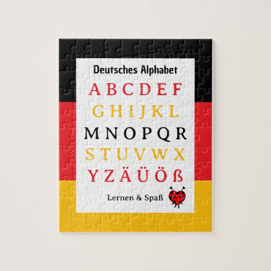 Deutsches Alphabet Lernen & Spaß Puzzle (Vertikal)