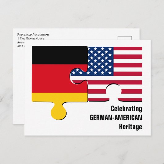 DEUTSCHES AMERIKA POSTKARTE (Vorne/Hinten)