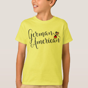 Deutsches Amerikaner Entwinted Herz-T-Shirt T-Shirt