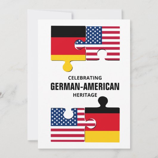 DEUTSCHES AMERIKANISCHES Erbe Feiertagskarte (Vorderseite)