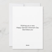 DEUTSCHES AMERIKANISCHES Erbe Feiertagskarte (Rückseite)