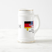 DEUTSCHES AMERIKANISCHES Erbe | Monogramm Bierglas (VorderseiteRechts)