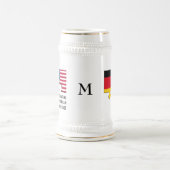 DEUTSCHES AMERIKANISCHES Erbe | Monogramm Bierglas (Mittel)