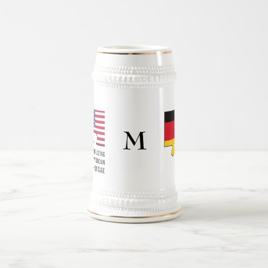 DEUTSCHES AMERIKANISCHES Erbe | Monogramm Bierglas (Mittel)