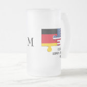 DEUTSCHES AMERIKANISCHES Erbe | Monogramm Mattglas Bierglas (VorderseiteRechts)