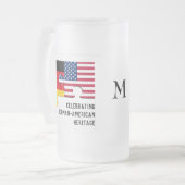 DEUTSCHES AMERIKANISCHES Erbe | Monogramm Mattglas Bierglas (Vorderseite Links)