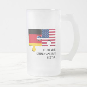 DEUTSCHES AMERIKANISCHES Erbe Monogramm Mattglas Bierglas