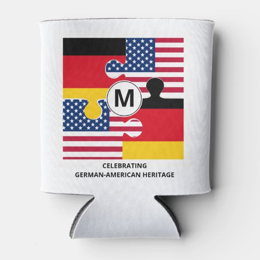 DEUTSCHES AMERIKANISCHES Monogramm Dosenkühler (Vorderseite)