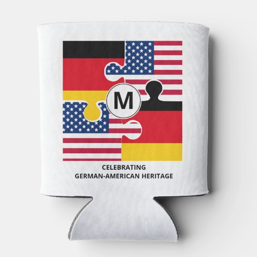 DEUTSCHES AMERIKANISCHES Monogramm Dosenkühler (Rückseite)