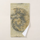 Deutsches Ammonit mit Dendriten "paläochisch" Badhandtuch Set (Handtuch)
