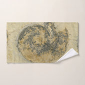 Deutsches Ammonit mit Dendriten "paläochisch" Badhandtuch Set (Handtuch)