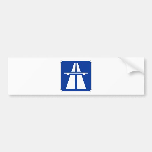 Deutsches Autobahn-Zeichen Autoaufkleber (Vorne)