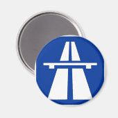 deutsches Autobahnzeichen Magnet (Vorderseite/Rückseite)
