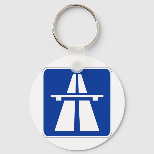 deutsches Autobahnzeichen Schlüsselanhänger (Vorderseite)