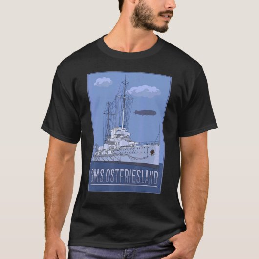 Deutsches Battleship SMS Ostfriesland Vintages Dia T-Shirt (Vorderseite)